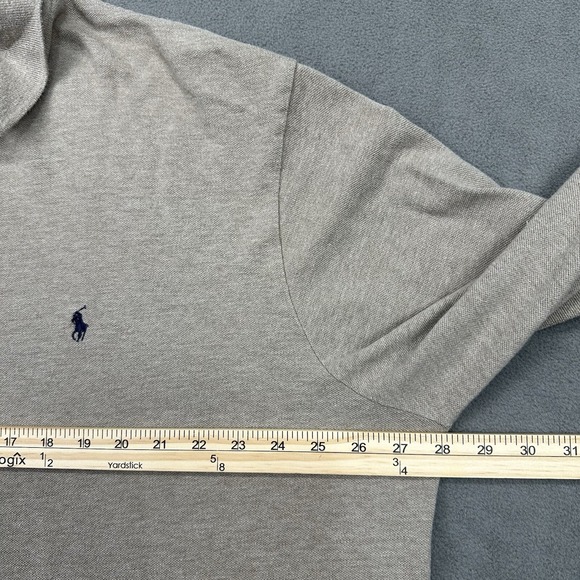 Vtg‎ Polo Ralph Lauren Size 2XL Light Brown Long Sleeve Cotton Polo Shirt Button - Picture 8 of 12